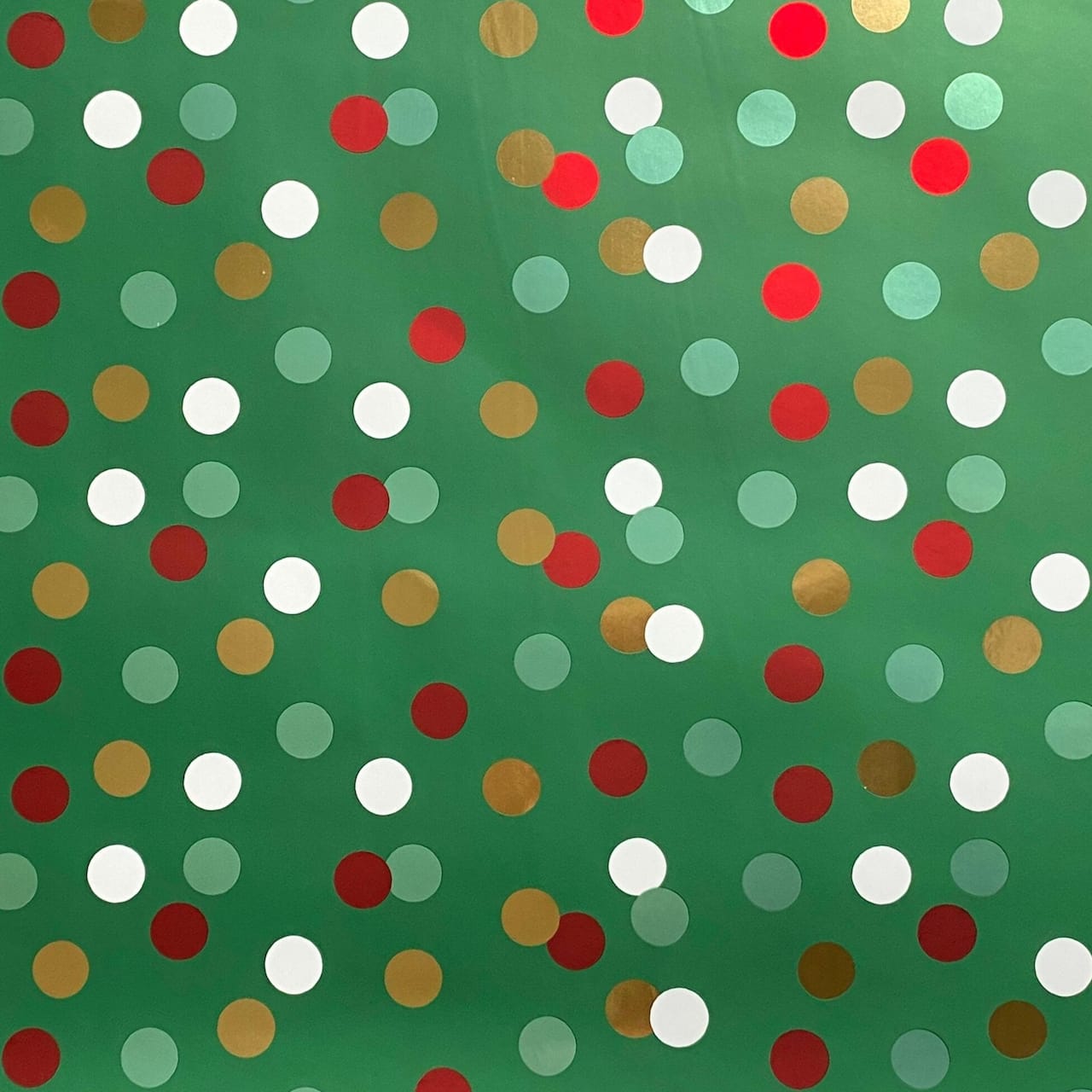 Green Multi Dots Foil Premium Gift Wrap by Celebrate It™